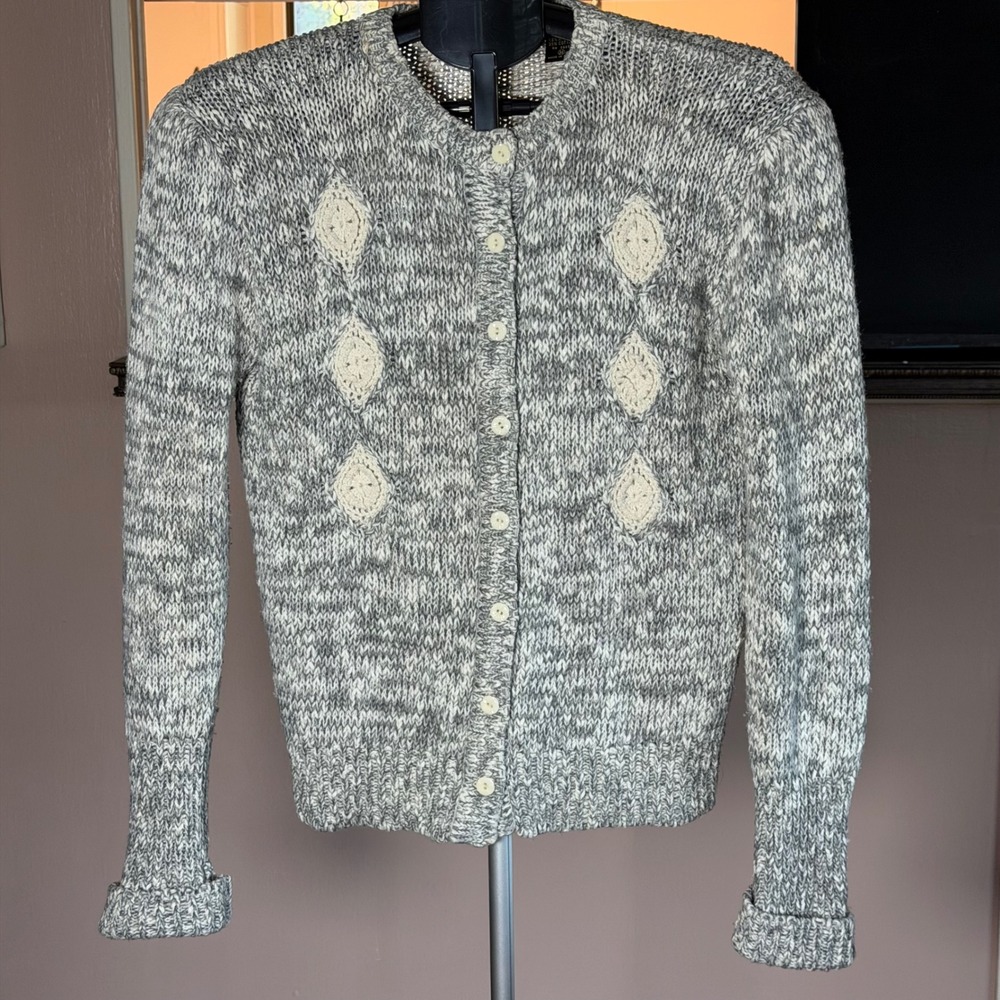 Vintage Abvien Coastal Grandma Cardigan M Cottagecore